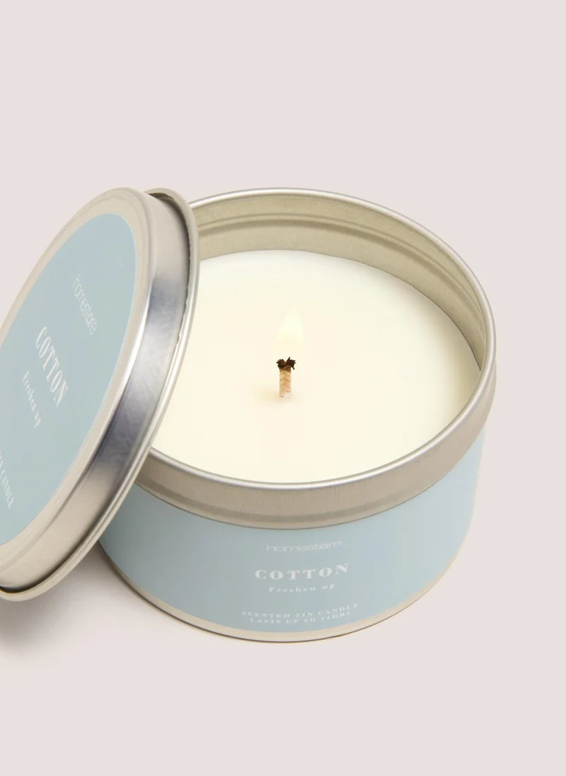 Matalan Cotton Tin Candle White